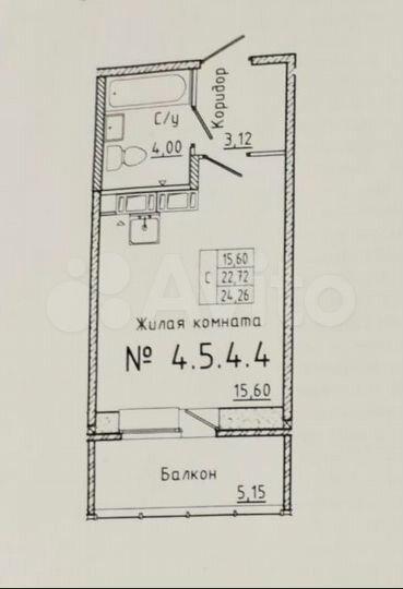 Квартира-студия, 23 м², 4/12 эт.