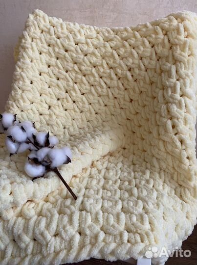 Плед детский вязаный, подростковый, покрывало
