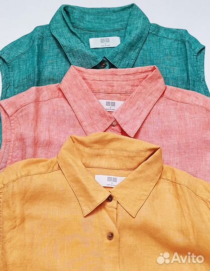 Рубашки uniqlo, 100% лен, р.S, новые