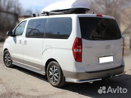 Защита заднего бампера Хендай H-1, 2017-наст.вр