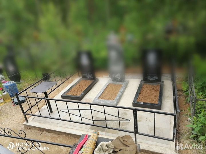 Установка памятников, благоустройство могилок