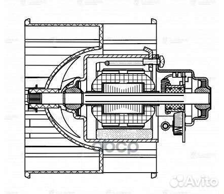 Мотор отопителя ваз 2108 с крыльчаткой Luzar