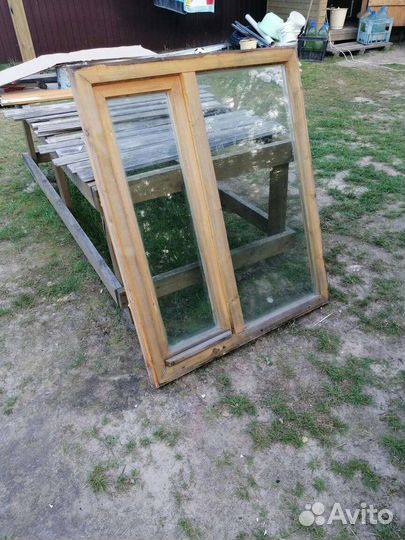 Деревянное окно со стеклопакетом бу