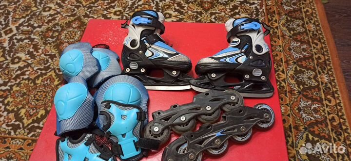 Коньки ролики 2 в 1 детские