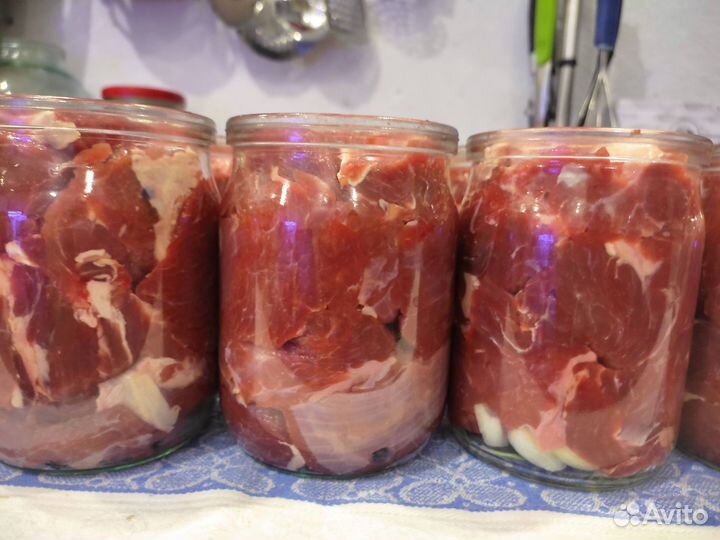 Тушенка куриная, говяжья, свинная