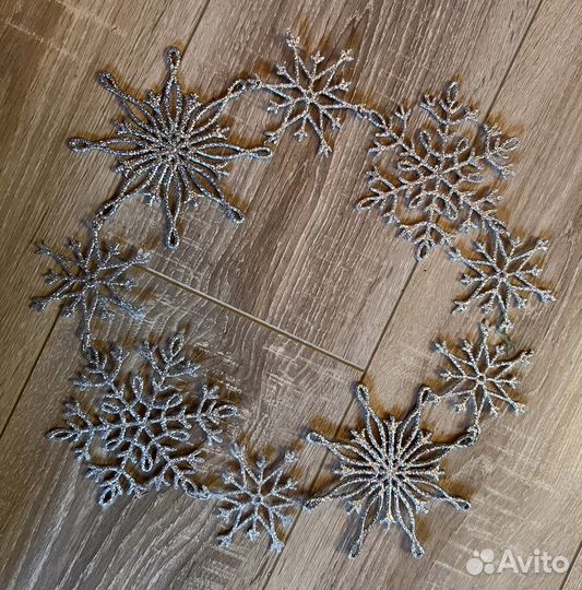 Новогодние украшения большим пакетом б/у