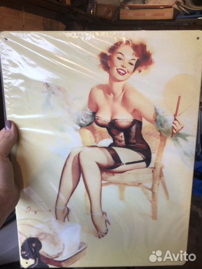 Таблички металлические pin up girls