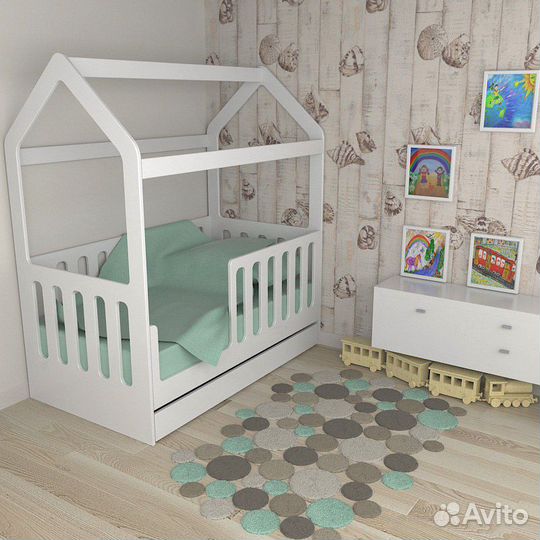 Детская кровать Домик с ящиком