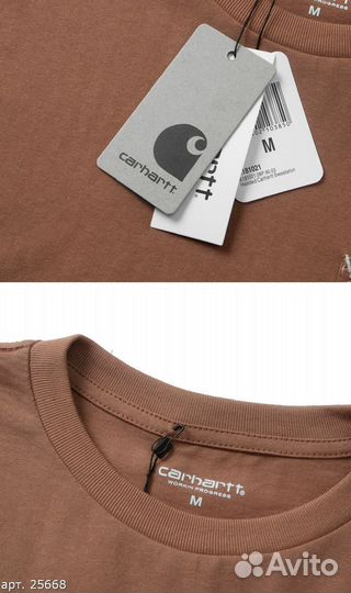 Футболка Carhartt pocket 2 Коричневая