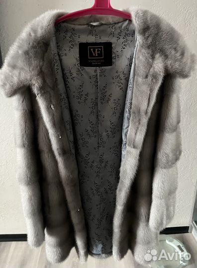 Шуба норковая с капюшоном