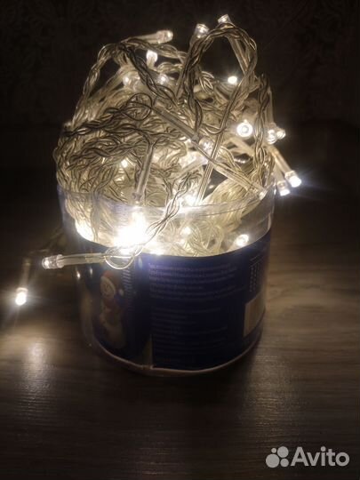 Гирлянда штора 1,51,5 м желтого цвета