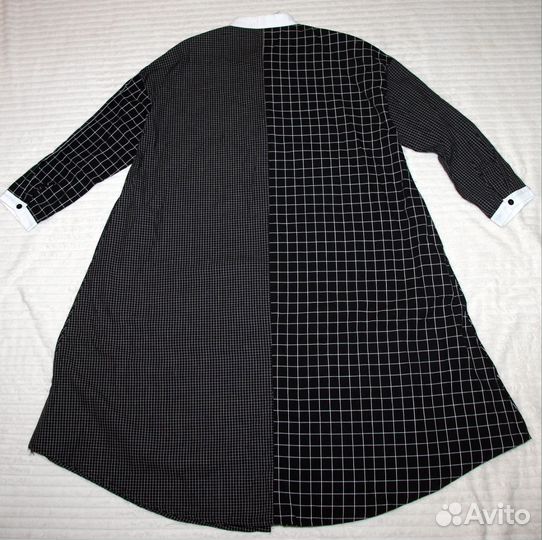 Платье рубашка р. 48 хлопок лён