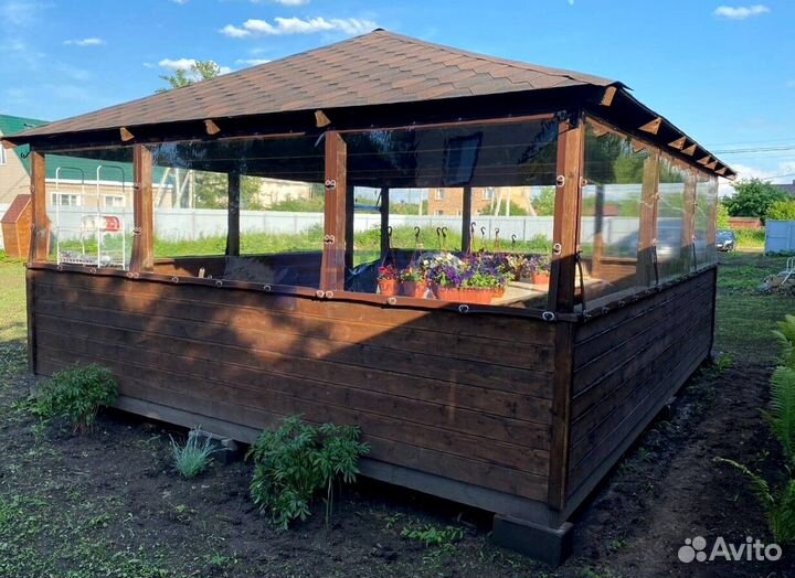 Жидкие окна для беседки