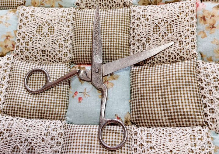 Винтажные большие ножницы с узором, СССР редкость