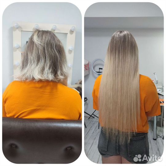 Наращивание волос, коррекция, косы, афрокудри