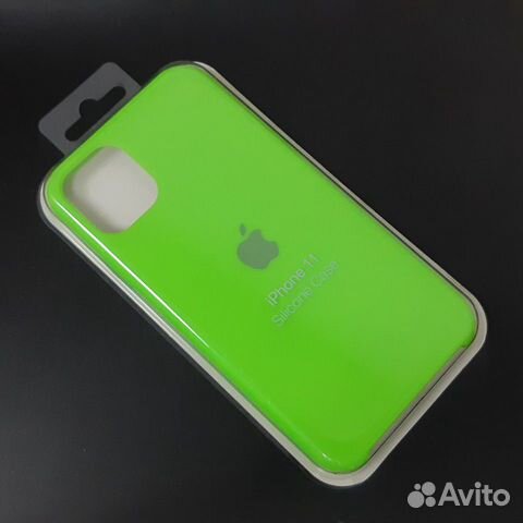 Силиконовый чехол на iPhone 11 салатовый