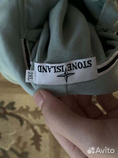 Зип худи stone island бирюзовая