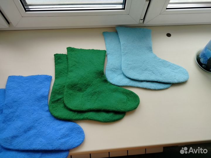 Носки валяные из шерсти