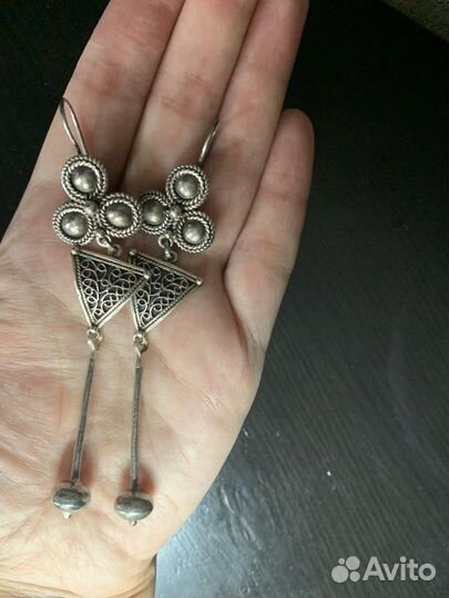 Серьги Длинные из Марокко в Этно (восточном) стиле