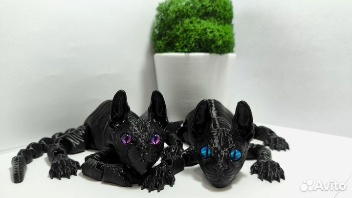 Котенок Сфинкс Подвижный 3Д игрушка