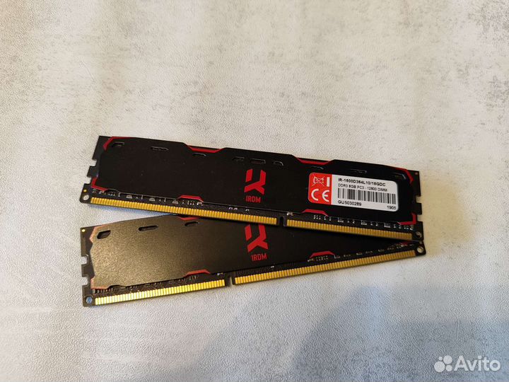Оперативная память goodram irdm 8 гб DDR3 1600 мгц
