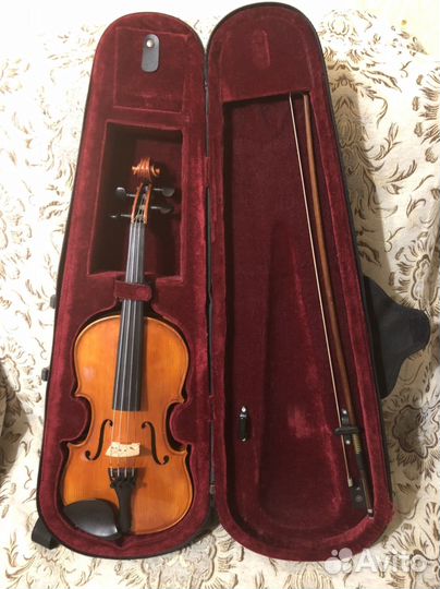 Скрипка 1 2 горонок/футляр/мостик/смычок