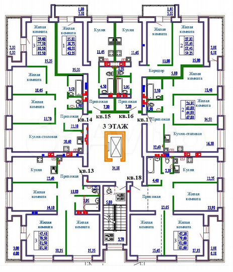 1-к. квартира, 42,4 м², 3/9 эт.
