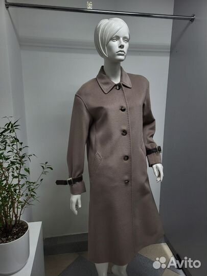 48 Пальто pompa серое шерсть