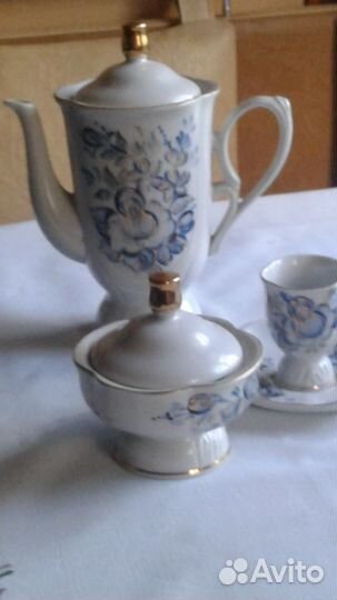 Сервиз кофейный вербилки ручная работа