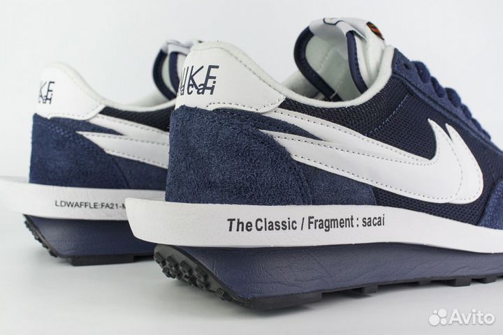 Кроссовки Nike LD Waffle SF Sacai x Fragment Blue