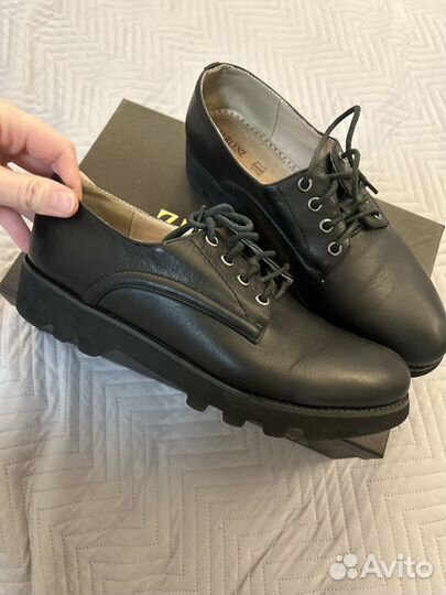 Лоферы женские черные 38 размер натуральная кожа