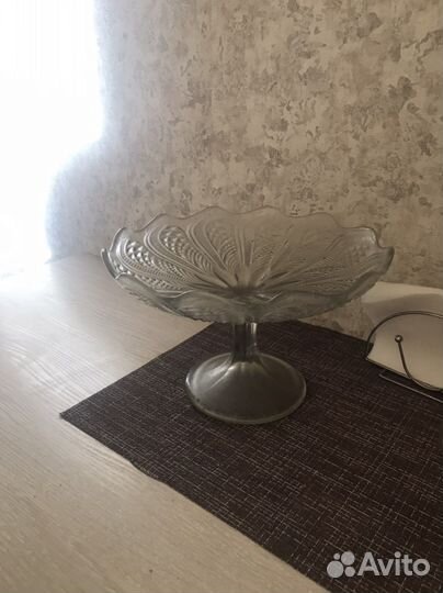 Ваза для фруктов на ножке СССР