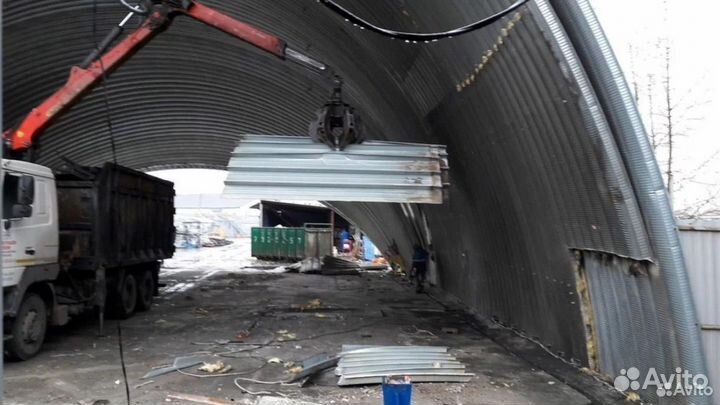 Демонтаж трубопроводов металлоконструкций