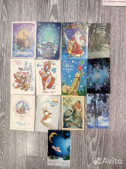 Новогодние открытки СССР