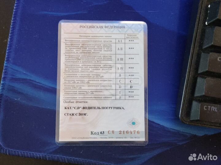 Водитель вилочного погрузчика