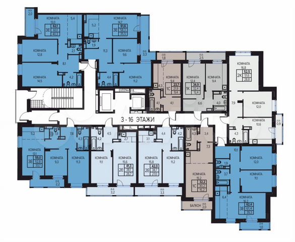 Квартира-студия, 32,2 м², 7/16 эт.