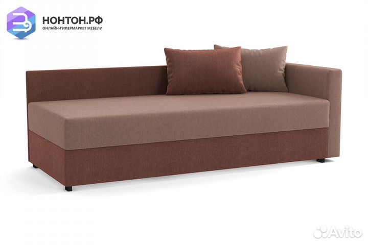 Диван Мальта светло-коричневый / коричневый