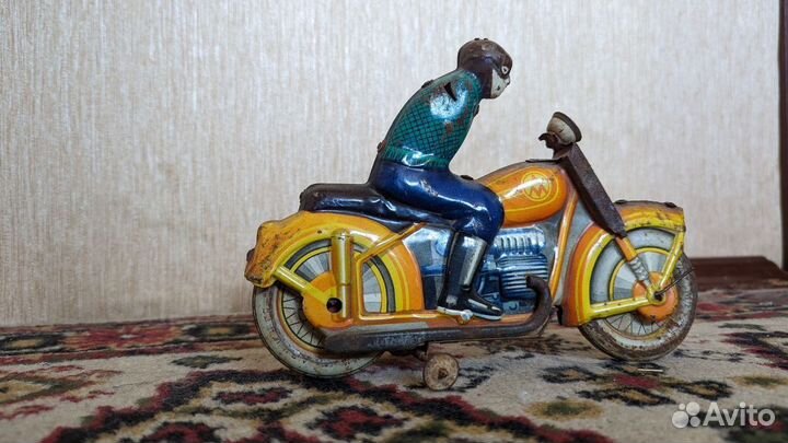 Мотоцикл СССР игрушка Заводная