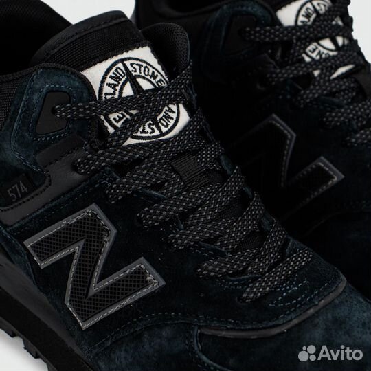Кроссовки New Balance 574 Mid Navy Black with Fur