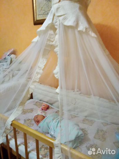 Балдахин и бортики в кроватку