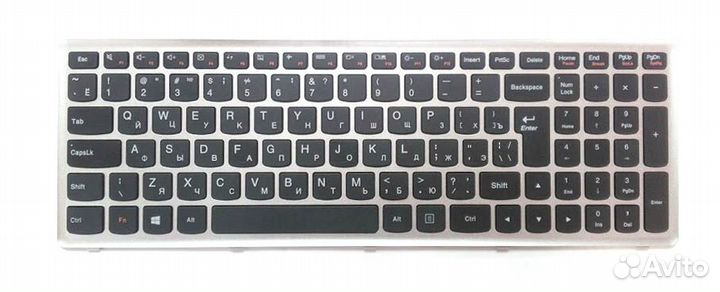 Клавиатура Lenovo G500S, Z510, черная с серебристо