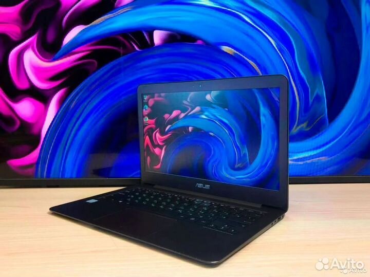 Лёгкий ноутбук asus с гарантией SSD + full HD