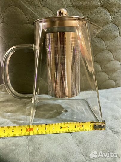 Чайник заварочный стеклянный новый 900 мл