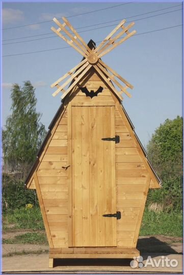 Дачный туалет деревянный прямоугольник уох 867