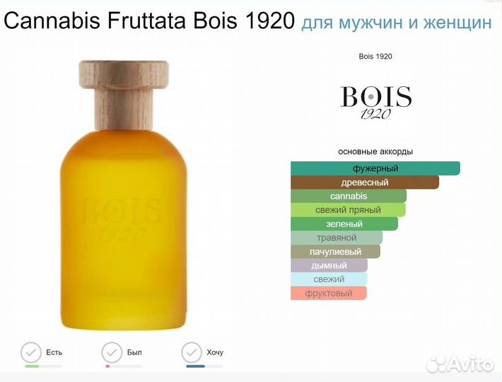 Bois 1920 Cannabis Dolce 100 мл