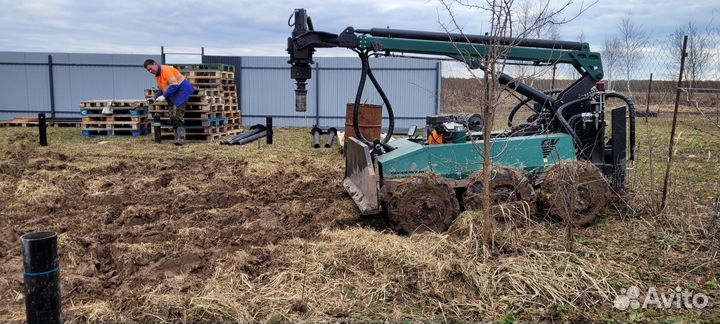 Монтаж винтовых свай