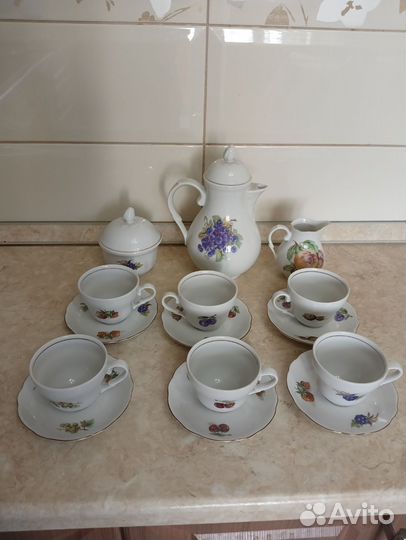 Кофейный сервиз Фрукты kahla GDR