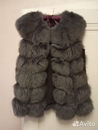 Жилет натуральный мех 46