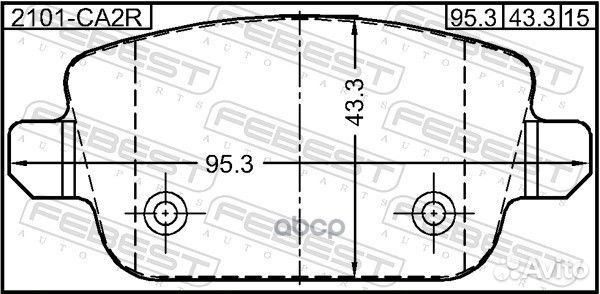 Колодки задние ford focus II CB4 2008-2011