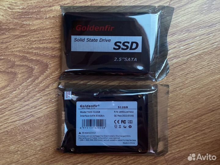 Новый ssd диск Goldenfir 500 gb, 512 gb